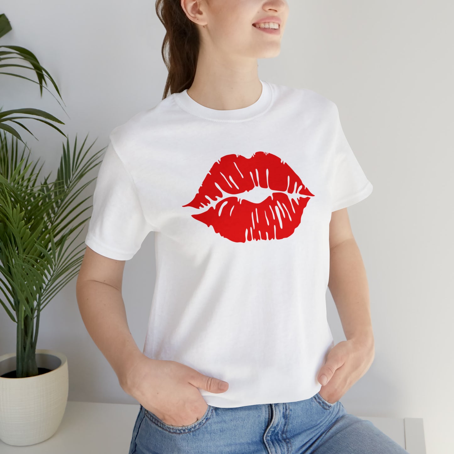 Sultry Red Kiss _ Unisex Jersey Short Sleeve Tee