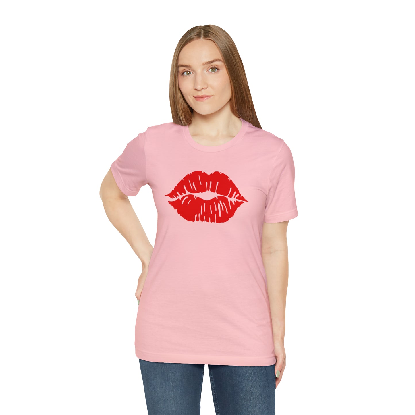 Sultry Red Kiss _ Unisex Jersey Short Sleeve Tee