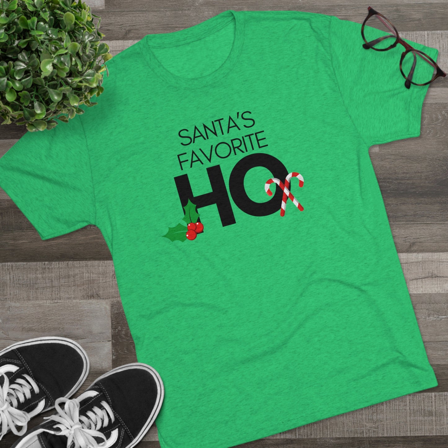 Santa's Favorite Ho_Unisex Tri-Blend Crew Tee