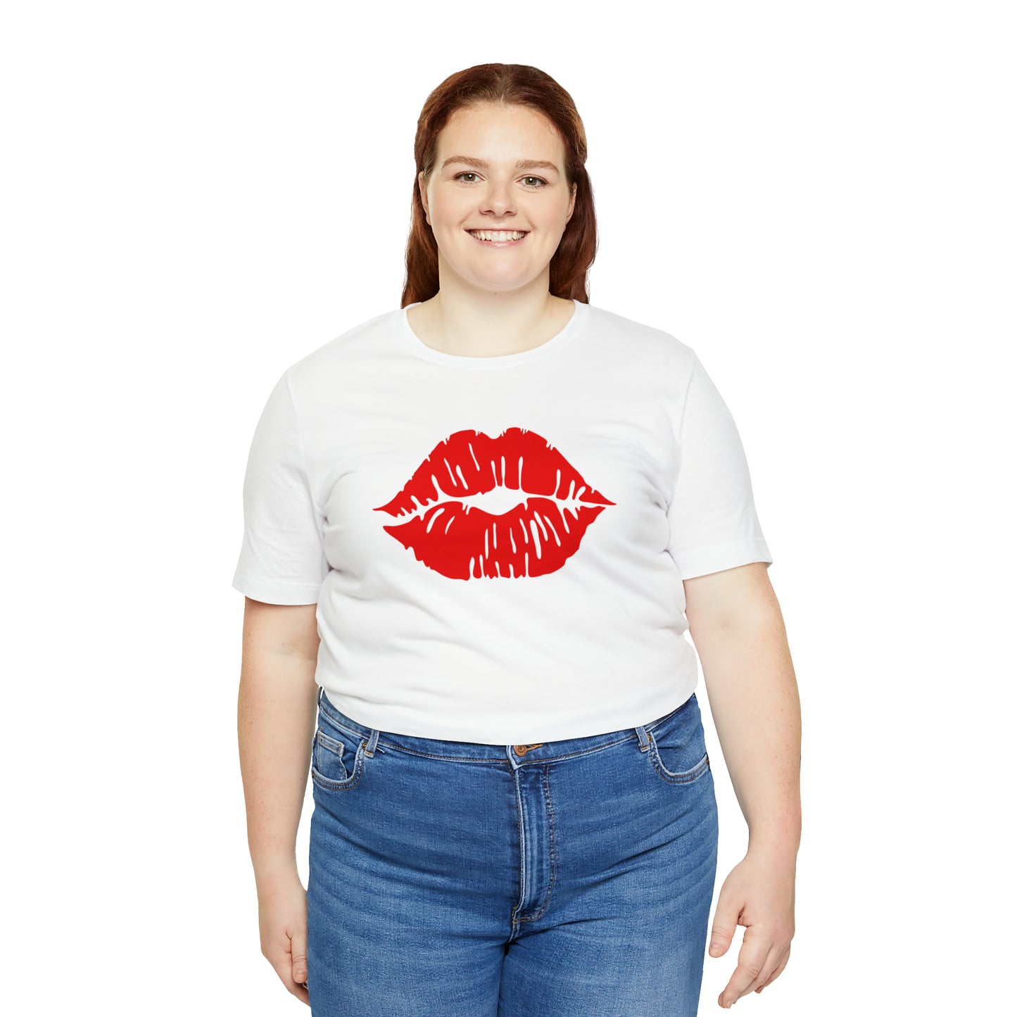 Sultry Red Kiss _ Unisex Jersey Short Sleeve Tee
