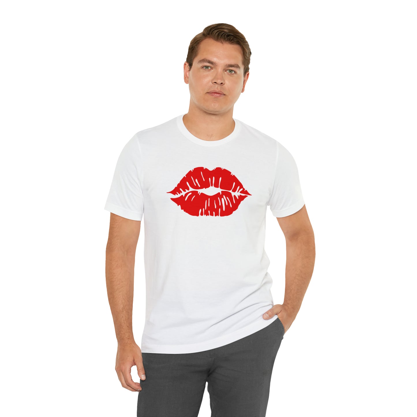 Sultry Red Kiss _ Unisex Jersey Short Sleeve Tee