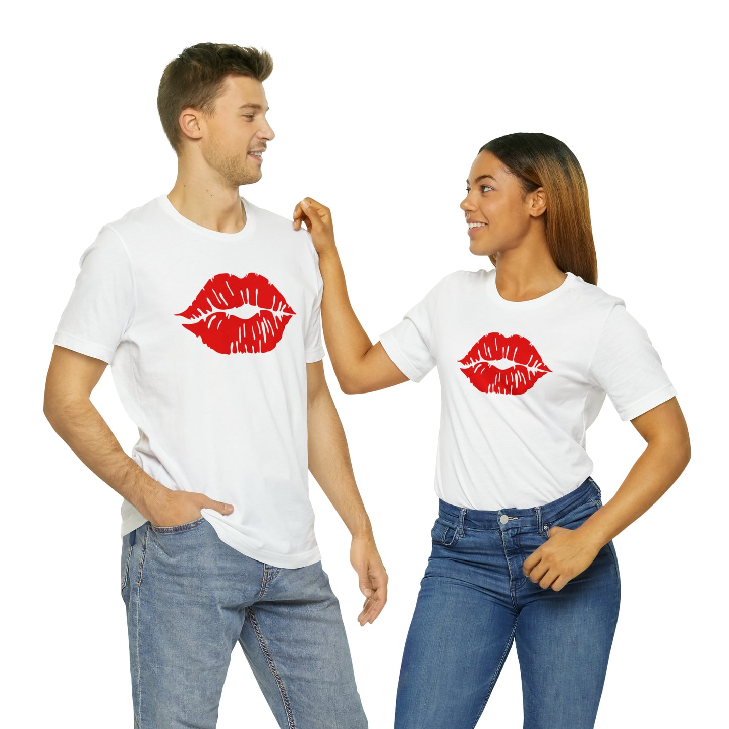 Sultry Red Kiss _ Unisex Jersey Short Sleeve Tee