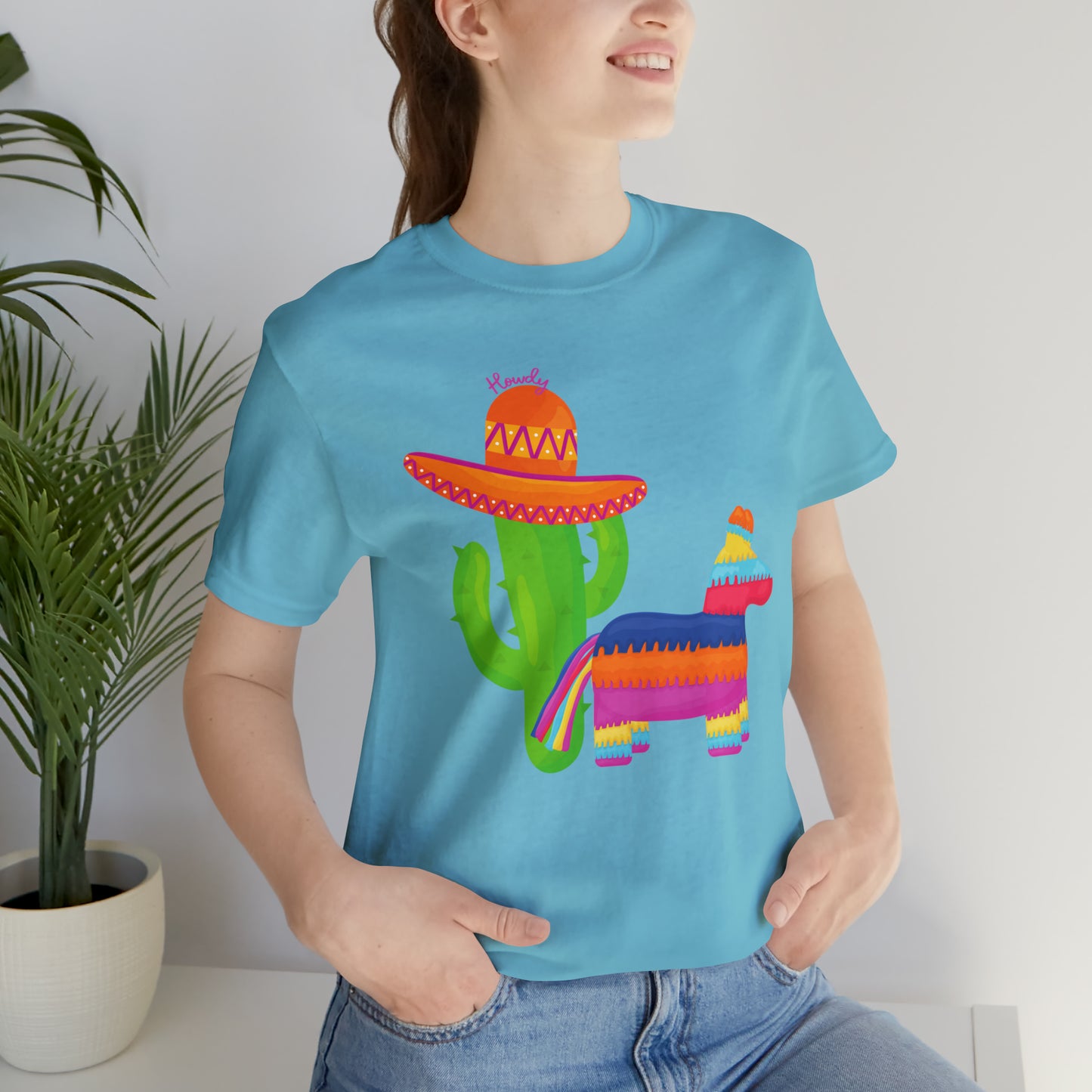 Howdy Cactus Fiesta _ Unisex Jersey Short Sleeve Tee