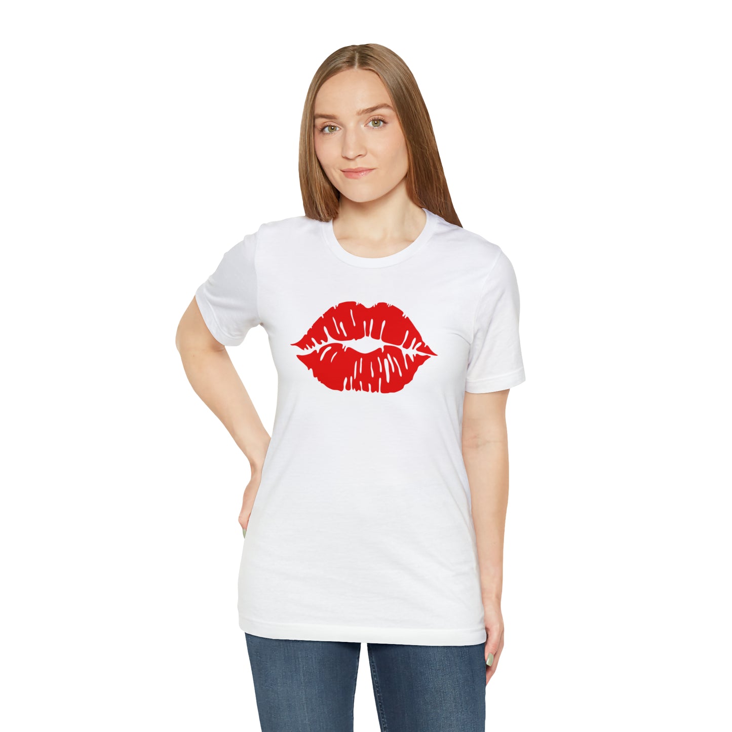 Sultry Red Kiss _ Unisex Jersey Short Sleeve Tee