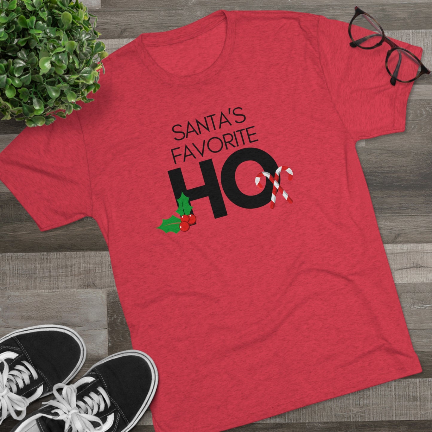 Santa's Favorite Ho_Unisex Tri-Blend Crew Tee