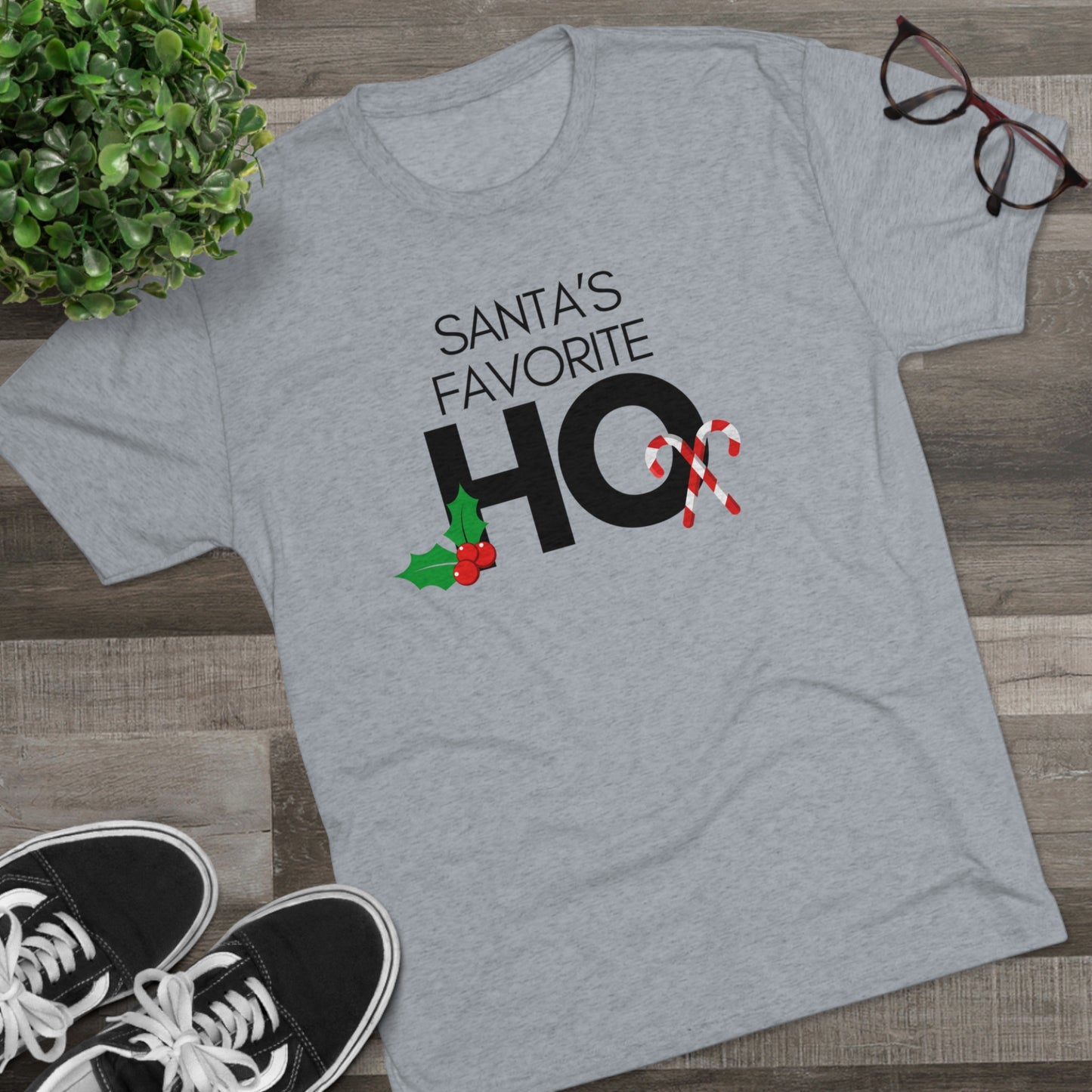 Santa's Favorite Ho_Unisex Tri-Blend Crew Tee