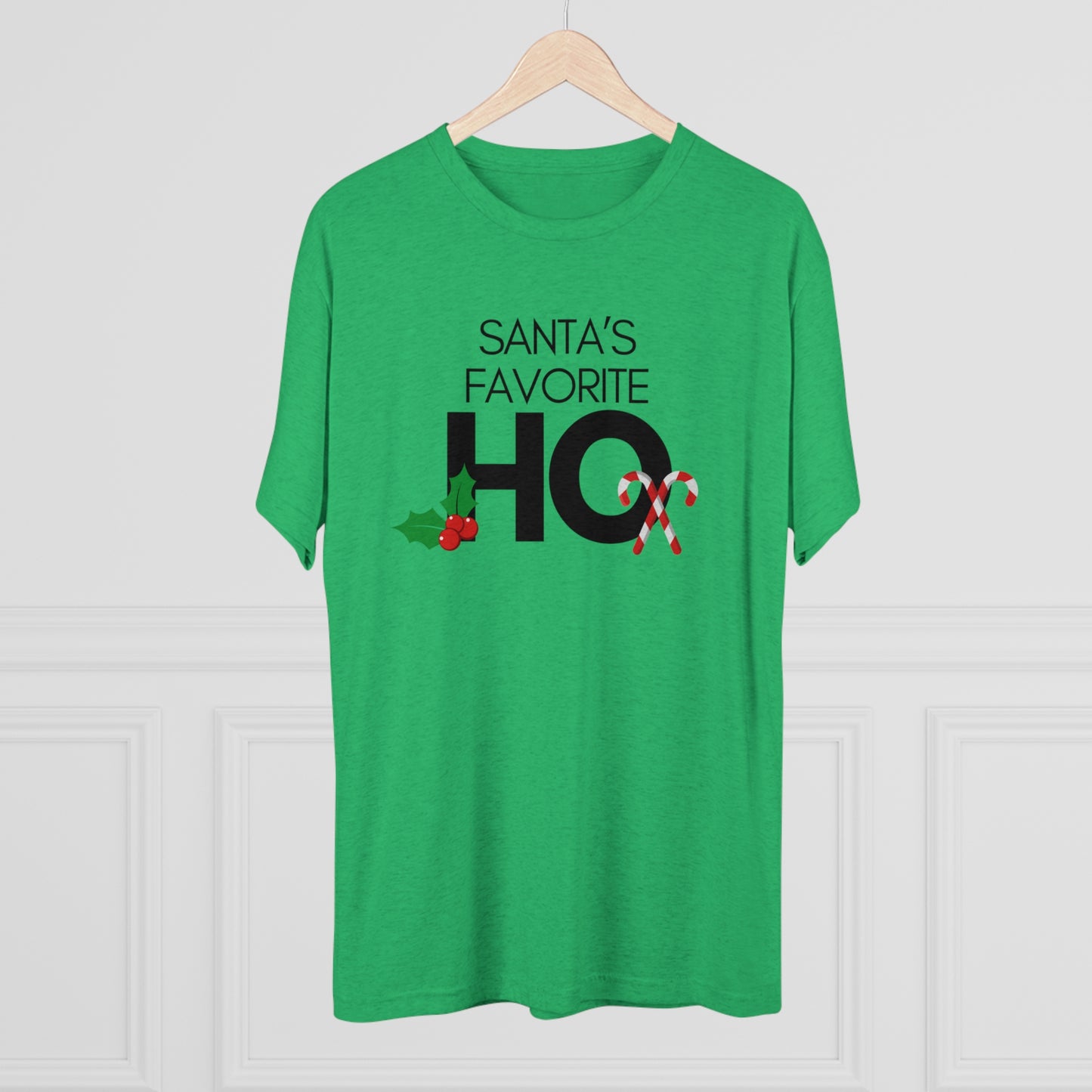 Santa's Favorite Ho_Unisex Tri-Blend Crew Tee