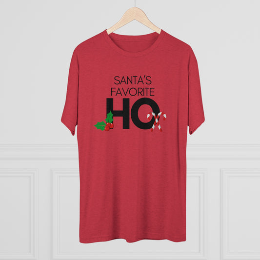 Santa's Favorite Ho_Unisex Tri-Blend Crew Tee